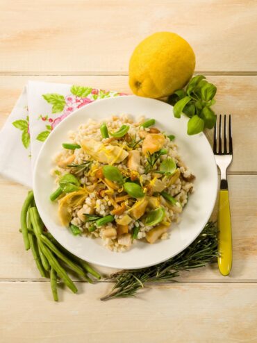 Lemon Herb Pasta Salad with Marinated Chickpeas